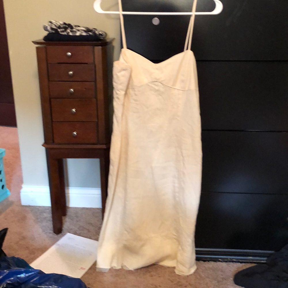 Creme linen dress